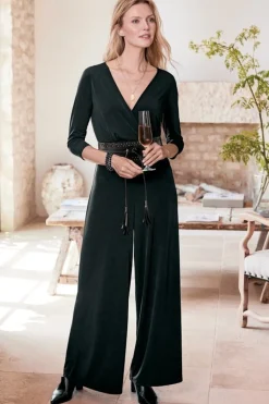 Soft Surroundings 3/4 Sleeve Penelope Jumpsuit- Dresses|Jumpsuits