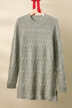 Soft Surroundings Alena Cable Sweater Tunic- Tops|Sweaters & Cardigans