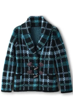 Soft Surroundings Alpine Plaid Sweater Coat- Tops|Sweaters & Cardigans