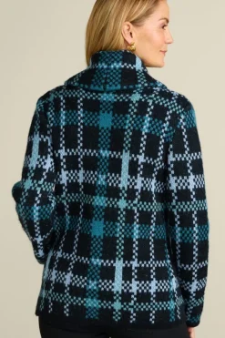 Soft Surroundings Alpine Plaid Sweater Coat- Tops|Sweaters & Cardigans