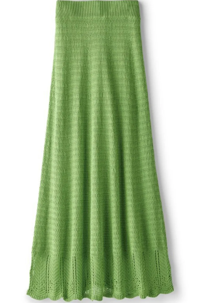 Soft Surroundings April Crochet Sweater Skirt- Skirts