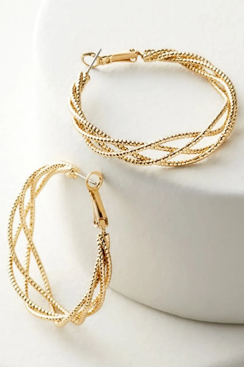 Soft Surroundings Aria Sparkle Hoops Earrings- Jewelry|Earrings