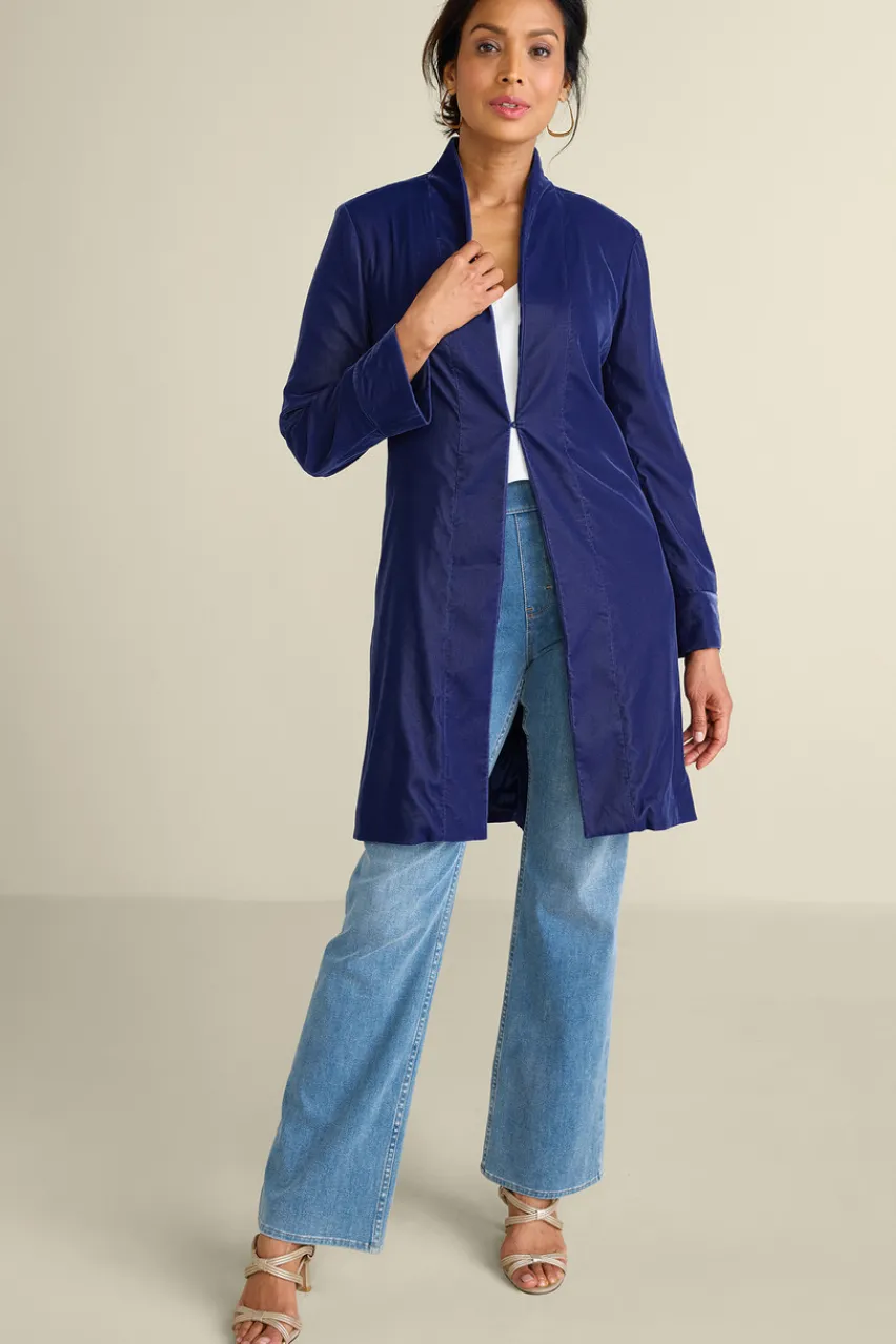 Soft Surroundings Aria Velvet Jacket- Jackets & Coats