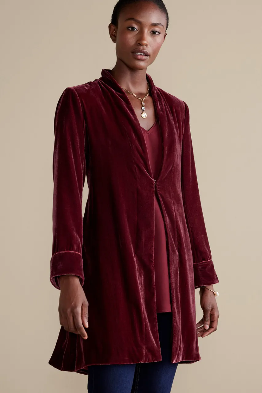 Soft Surroundings Aria Velvet Jacket- Jackets & Coats
