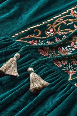 Soft Surroundings Ashanti Embellished Velvet Tunic- Tops