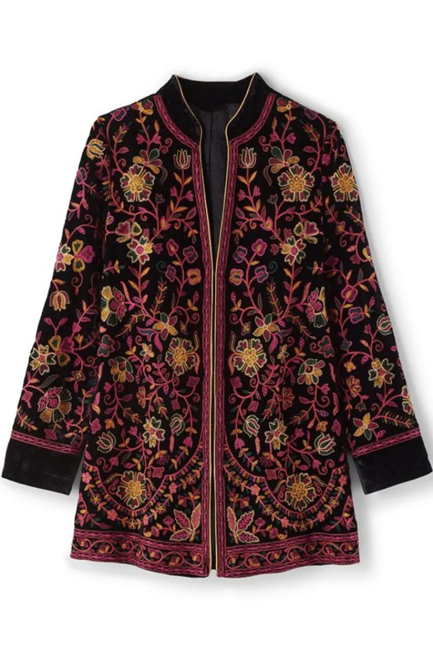 Soft Surroundings Astrid Velvet Jacket- Jackets & Coats