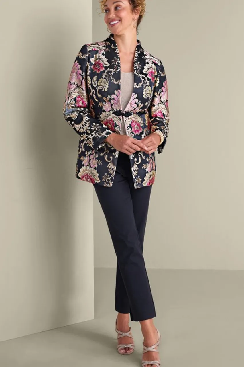 Soft Surroundings Branca Jacquard Jacket- Jackets & Coats