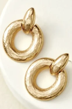 Soft Surroundings Cara Hammered Hoop Earrings- Jewelry|Earrings