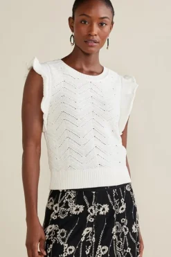 Soft Surroundings Celina Flutter Sleeve Sweater- Tops|Sweaters & Cardigans