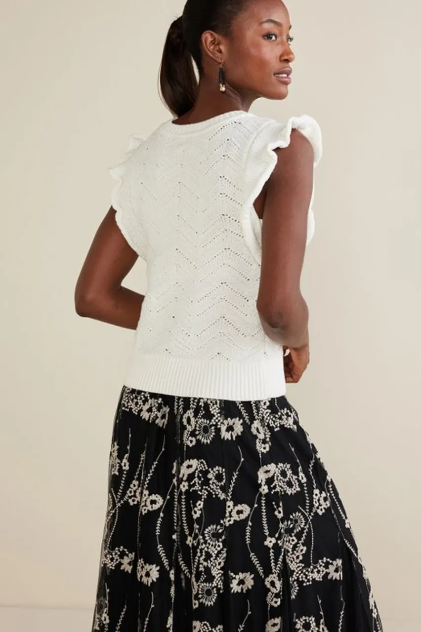 Soft Surroundings Celina Flutter Sleeve Sweater- Tops|Sweaters & Cardigans