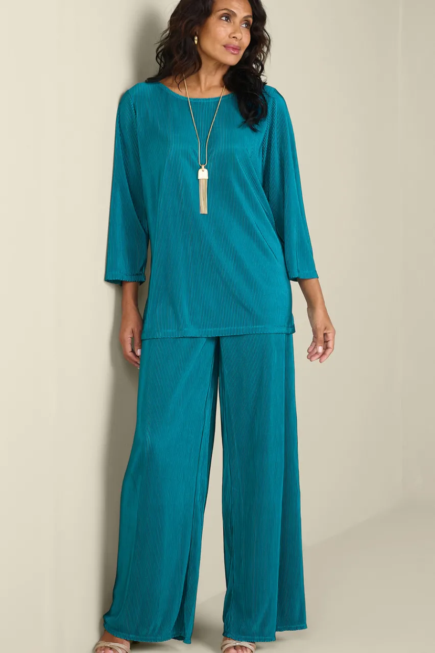Soft Surroundings Cella Plisse Tunic- Tops