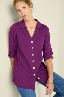 Soft Surroundings Danielle 3/4 Sleeve Tunic- Tops|Tunics & Leggings
