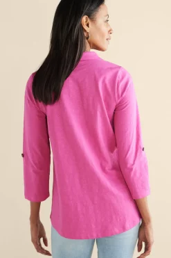 Soft Surroundings Danielle 3/4 Sleeve Tunic- Tops|Tunics & Leggings