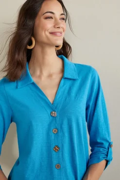 Soft Surroundings Danielle 3/4 Sleeve Tunic- Tops|Tunics & Leggings
