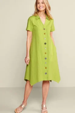 Soft Surroundings Danielle Button Dress- Dresses