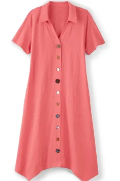 Soft Surroundings Danielle Button Dress- Dresses