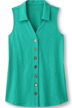 Soft Surroundings Danielle Sleeveless Tunic- Tops|Tunics & Leggings