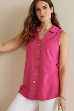 Soft Surroundings Danielle Sleeveless Tunic- Tops|Tunics & Leggings