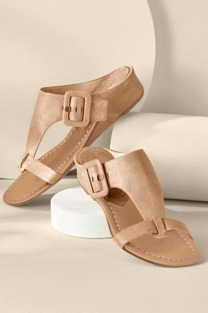 Soft Surroundings Donald Pliner Ofelia Wedge Slide- Shoes