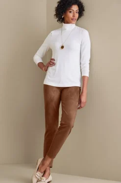 Soft Surroundings Faux Suede Pull-On Leggings- Pants|Leggings