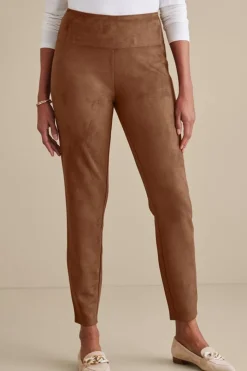 Soft Surroundings Faux Suede Pull-On Leggings- Pants|Leggings