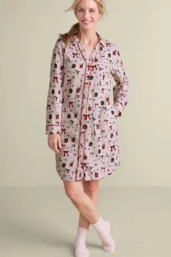 Soft Surroundings Festive Finley Sleep Shirt- Sleepwear & Lounge
