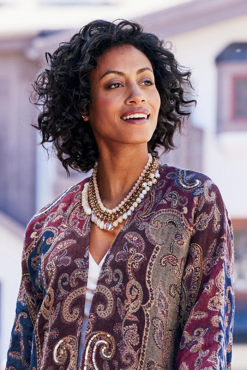 Soft Surroundings Hazel Bead Drops Necklace- Jewelry|Necklaces