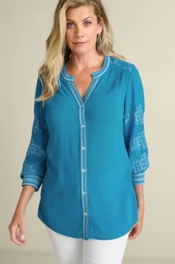Soft Surroundings Imane Gauze Tunic- Tops|Tunics & Leggings