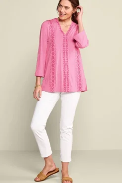 Soft Surroundings Ingrid Embroidered Tunic- Tops|Tunics & Leggings