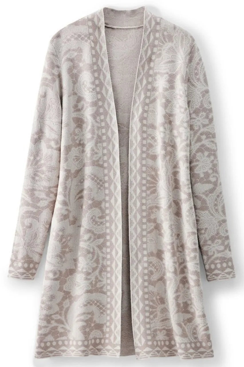Soft Surroundings Ivy Shimmer Long Cardigan- Tops|Sweaters & Cardigans