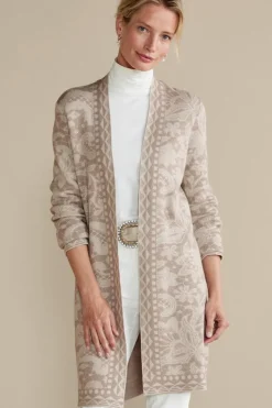 Soft Surroundings Ivy Shimmer Long Cardigan- Tops|Sweaters & Cardigans