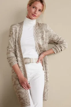 Soft Surroundings Ivy Shimmer Long Cardigan- Tops|Sweaters & Cardigans