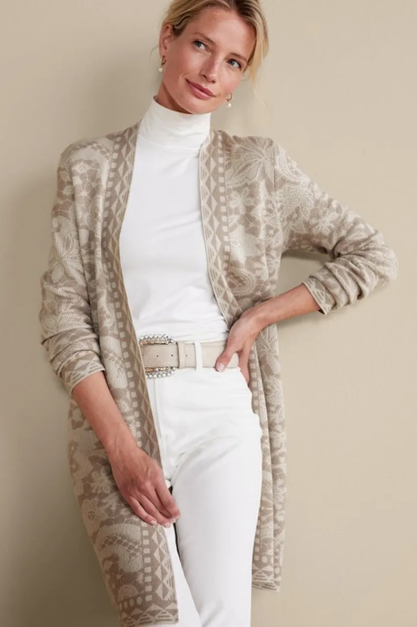 Soft Surroundings Ivy Shimmer Long Cardigan- Tops|Sweaters & Cardigans