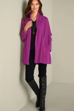Soft Surroundings Izzy Cashmere Long Cardigan- Tops|Sweaters & Cardigans