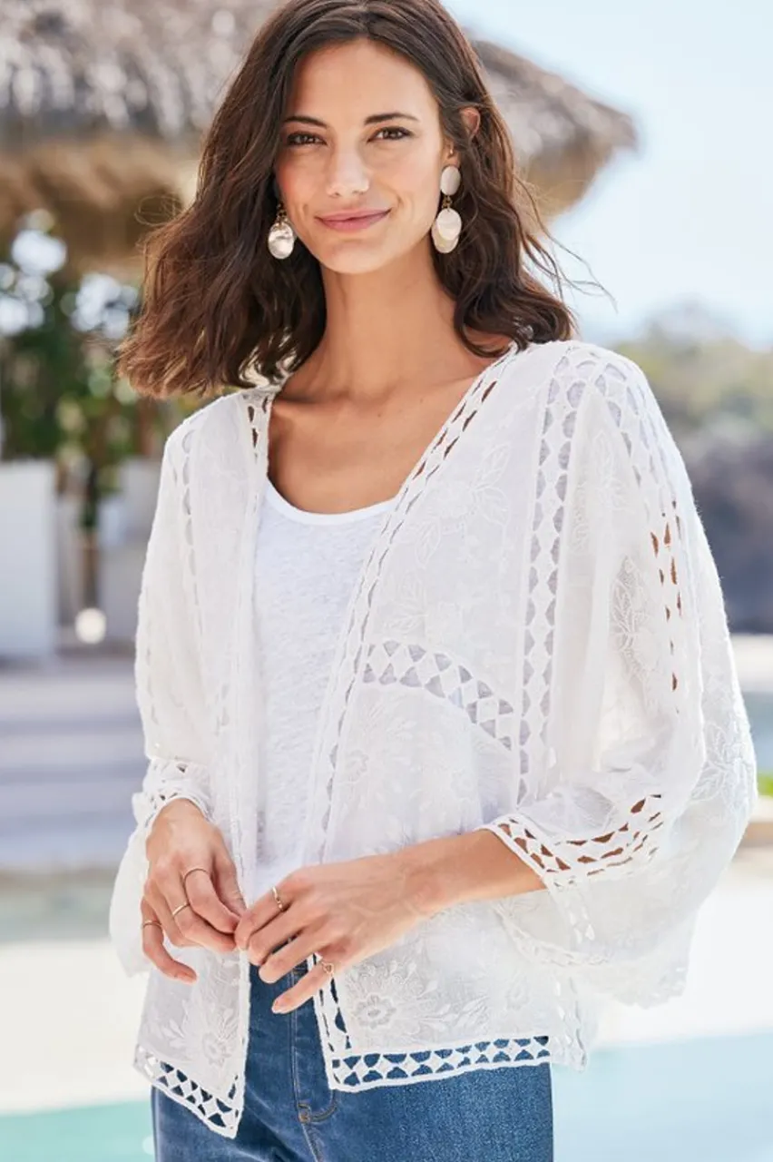 Soft Surroundings Jasmine Lace Wrap- Toppers|Scarves & Wraps