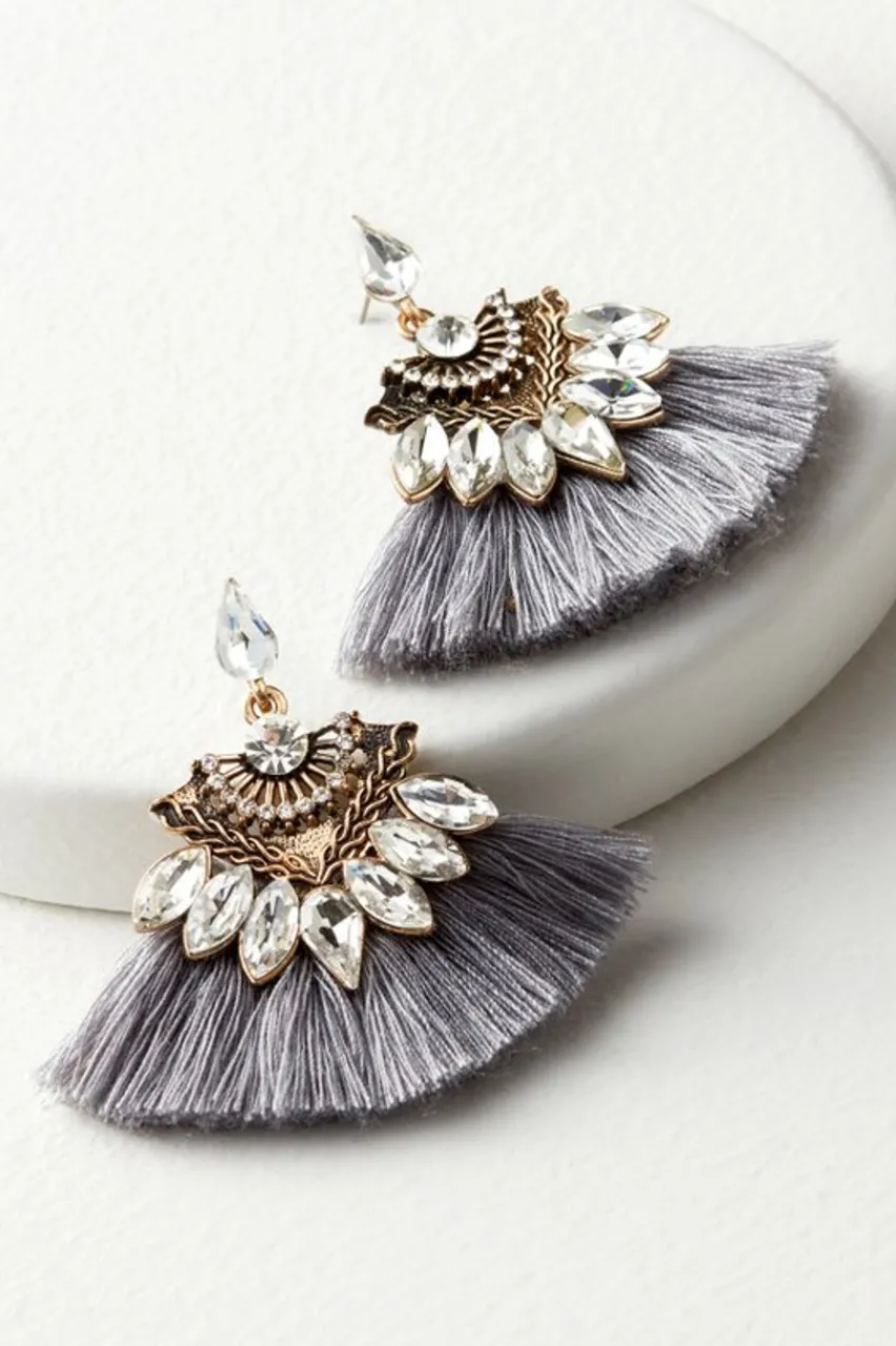 Soft Surroundings Joy Sparkle & Fringe Earrings- Jewelry|Earrings