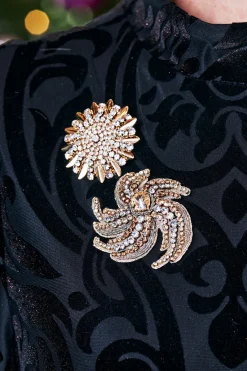 Soft Surroundings Juliana Flower Burst Brooch- Jewelry|Necklaces