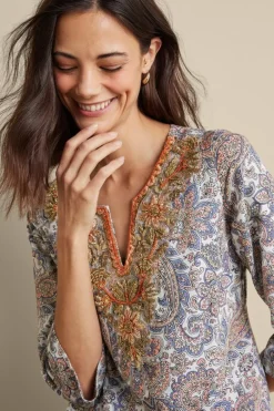 Soft Surroundings Kaimana Embellished Tunic- Tops|Tunics & Leggings