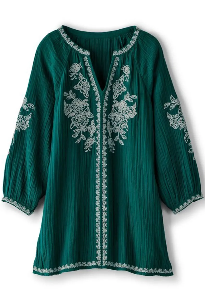 Soft Surroundings Katie Gauze Tunic- Tops|Tunics & Leggings