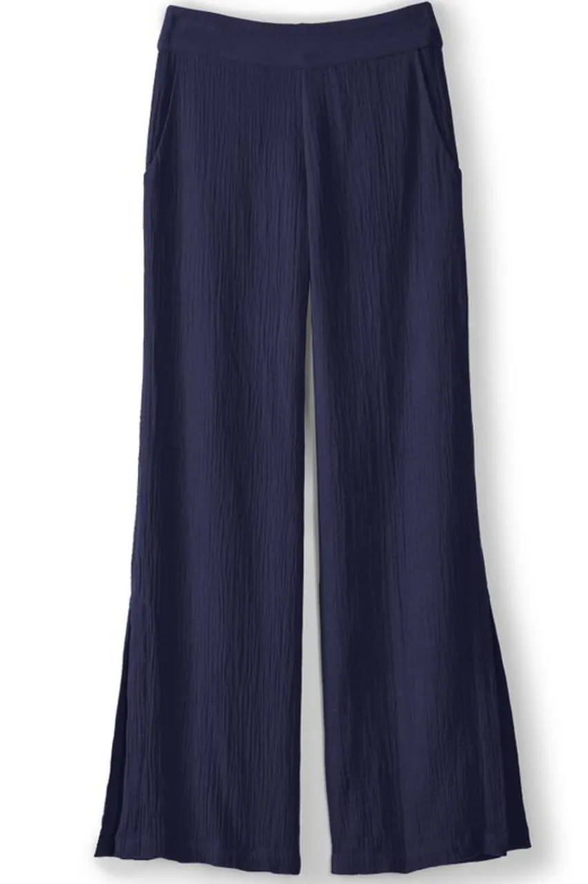 Soft Surroundings Khulani Wide Leg Gauze Pants- Pants