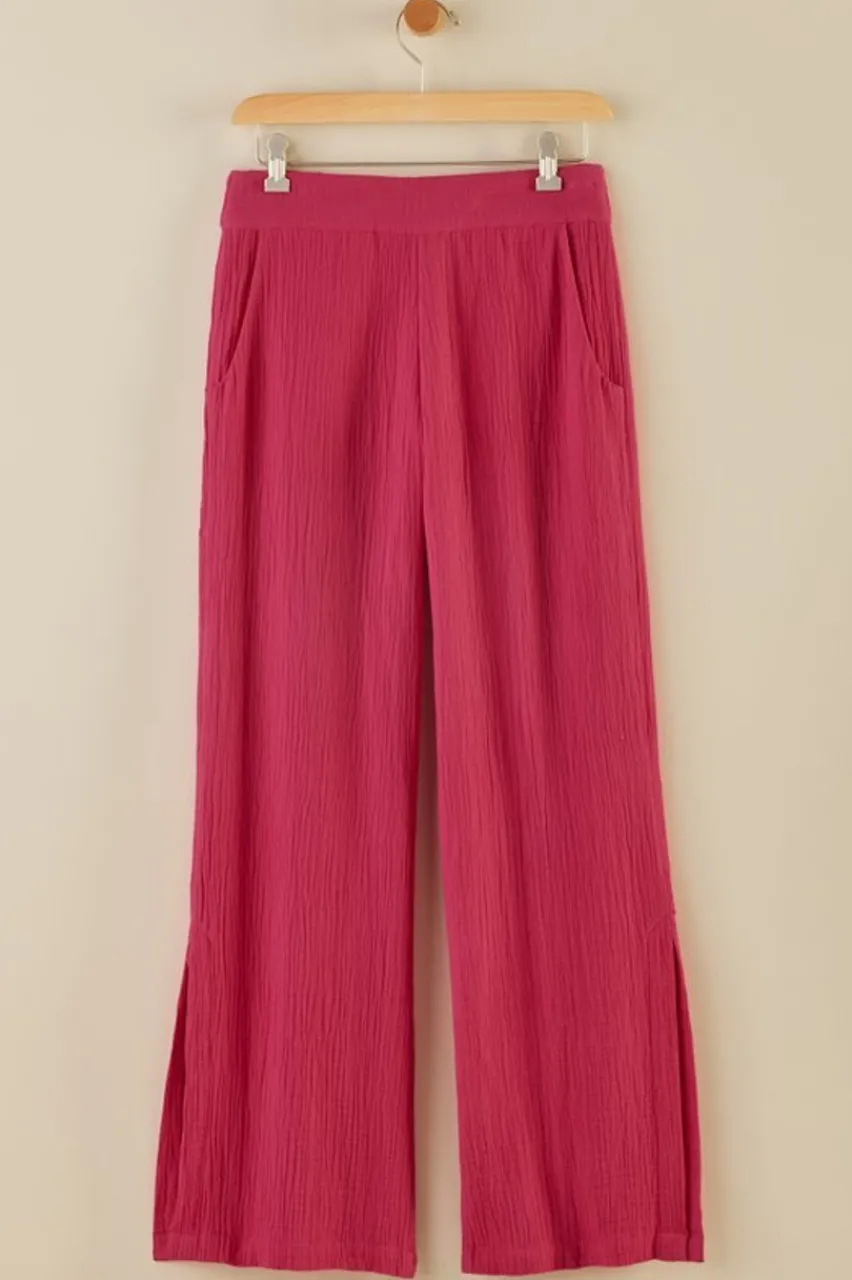 Soft Surroundings Khulani Wide Leg Gauze Pants- Pants