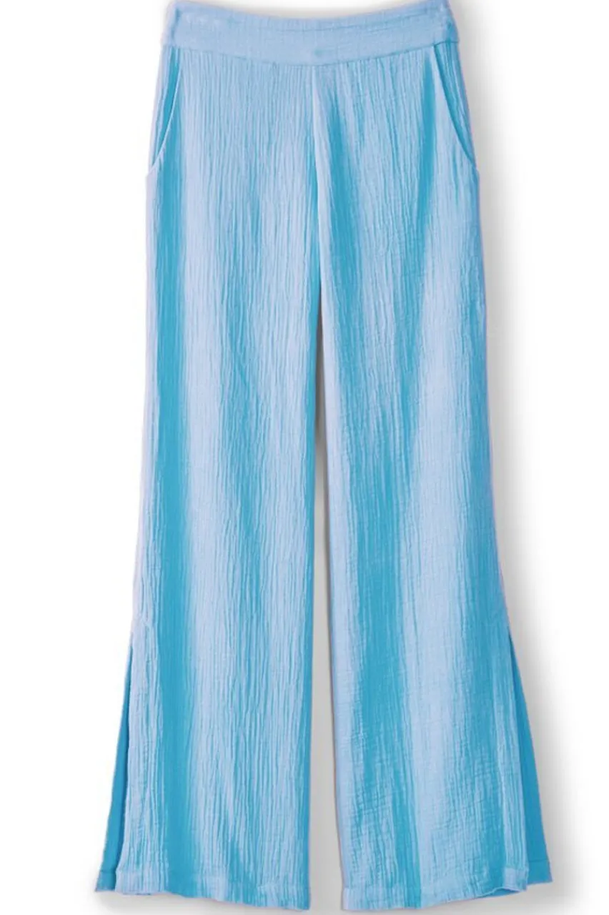 Soft Surroundings Khulani Wide Leg Gauze Pants- Pants