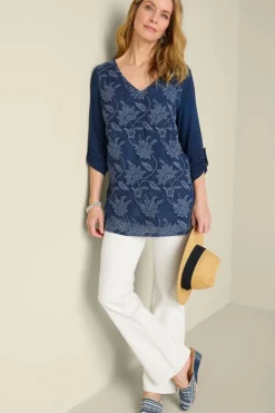 Soft Surroundings Kimbra Embroidered Tunic- Tops|Tunics & Leggings