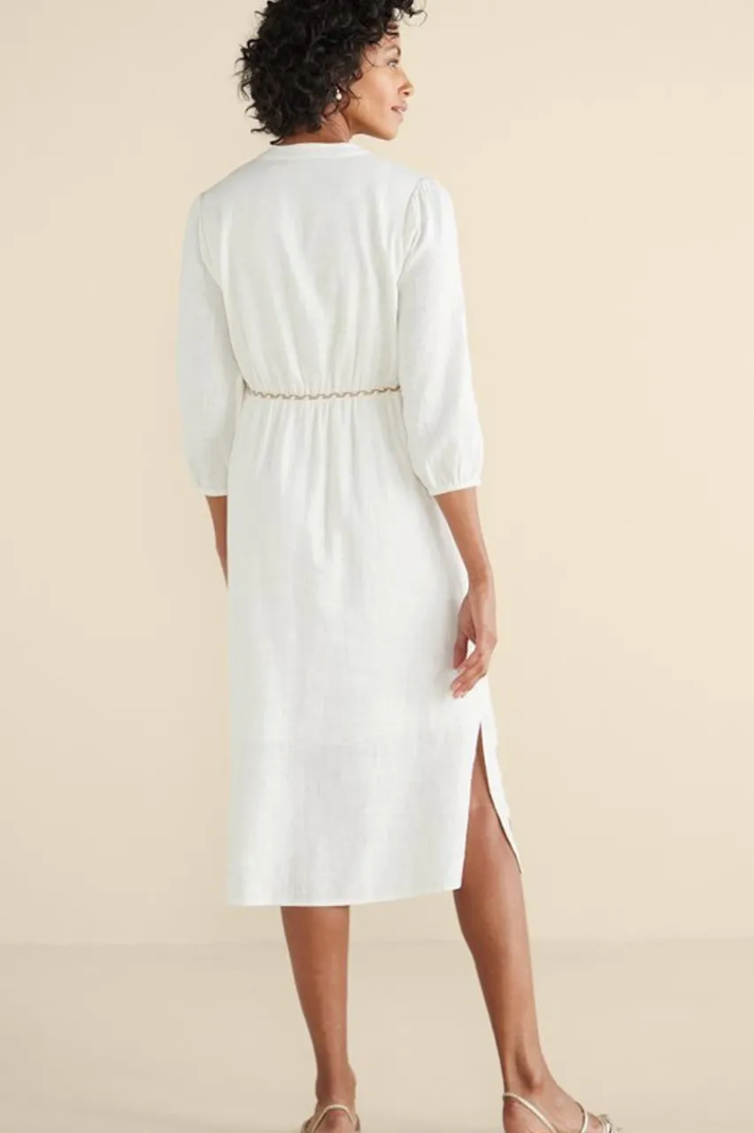 Soft Surroundings Kimora Embroidered Midi Dress- Dresses