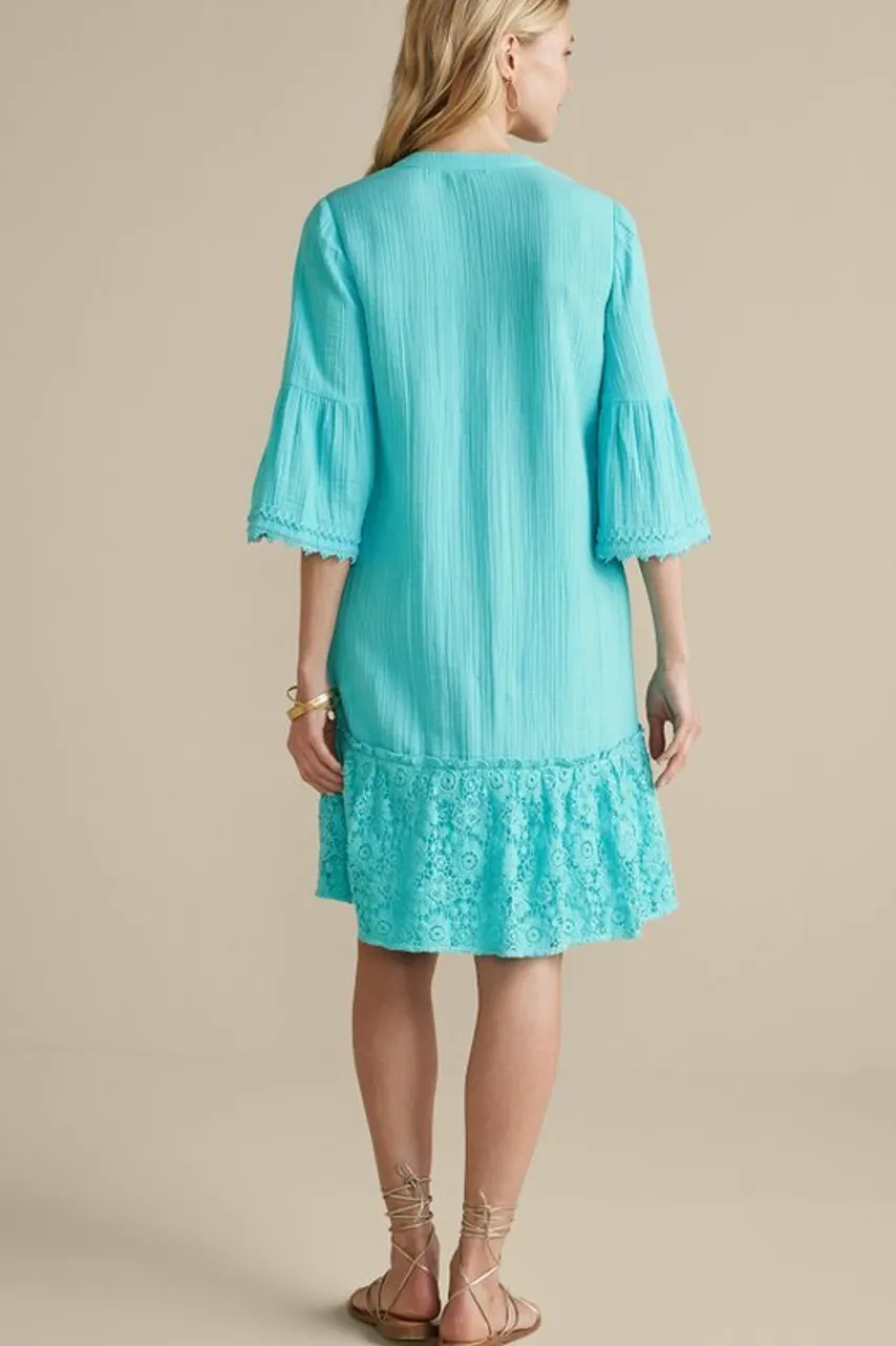 Soft Surroundings Kiona Gauze Short Dress- Dresses