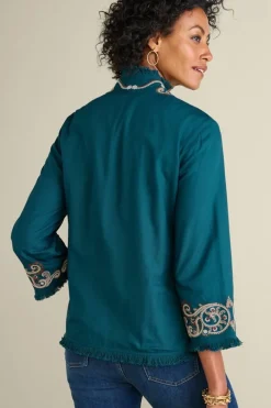 Soft Surroundings Kiruna Embroidered Jacket- Jackets & Coats