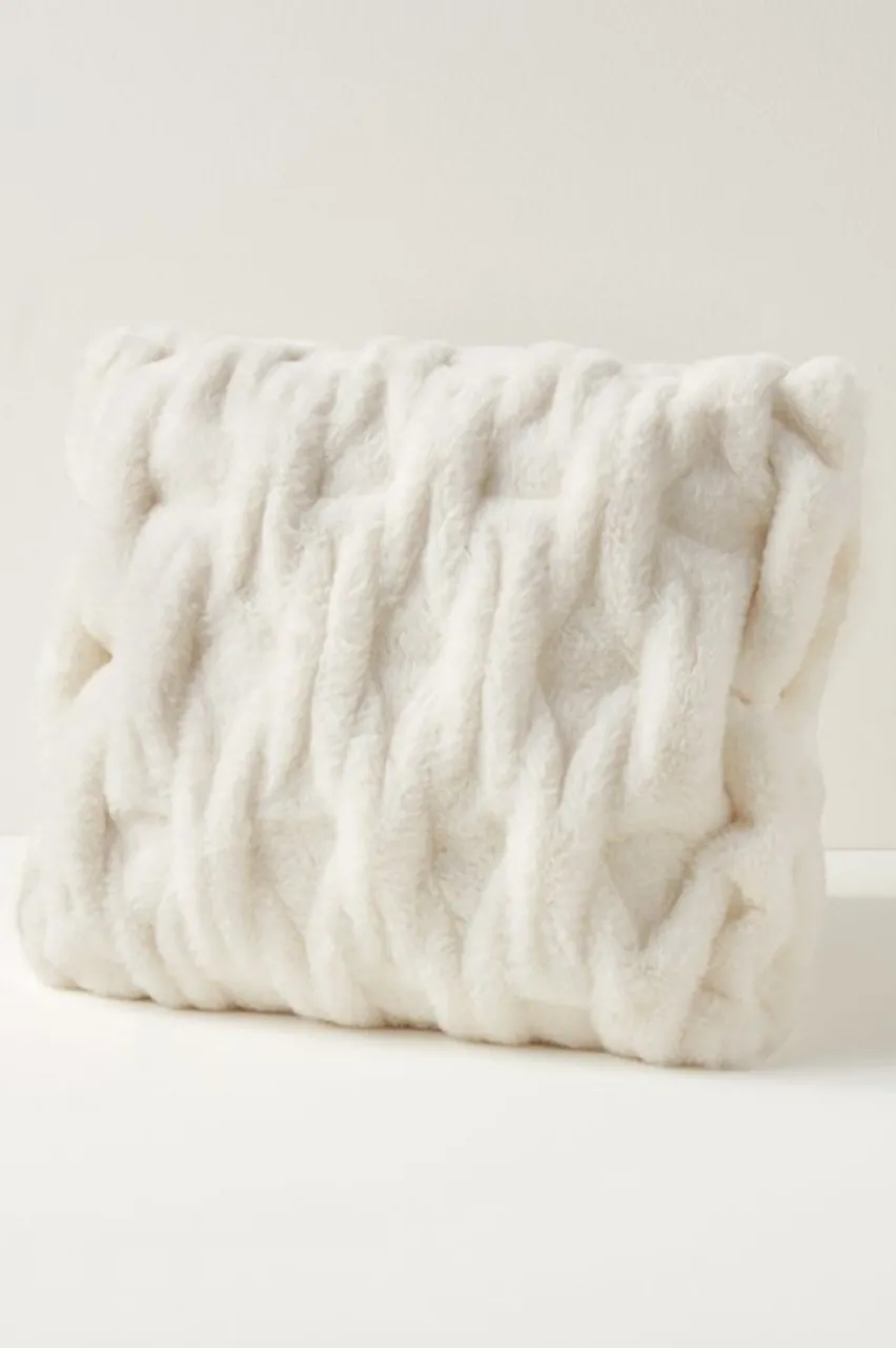 Soft Surroundings La Parisienne Faux Fur Pillow- Bedding|Bedding Essentials