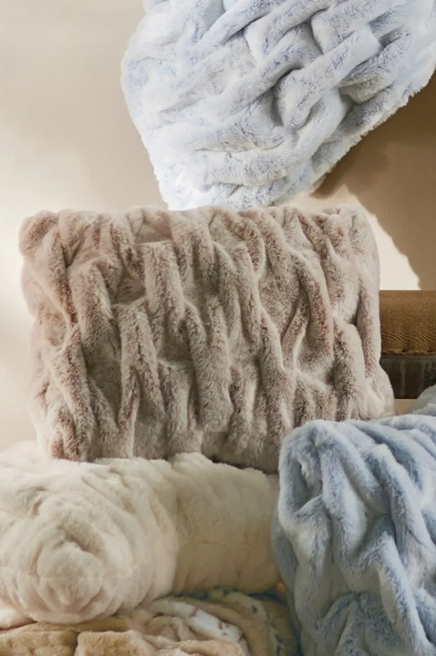 Soft Surroundings La Parisienne Faux Fur Pillow- Bedding|Bedding Essentials