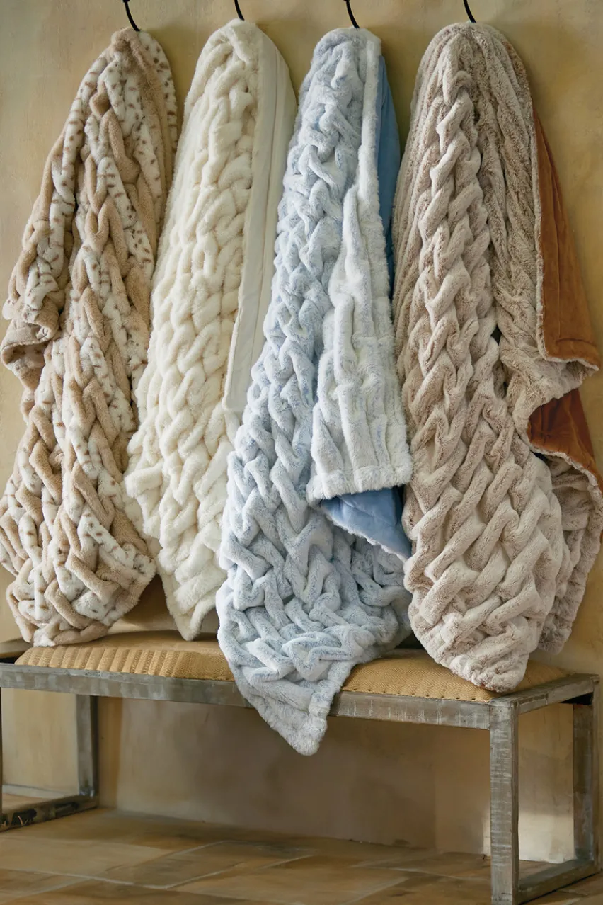 Soft Surroundings La Parisienne Faux Fur Throw- Bedding|Bedding Essentials