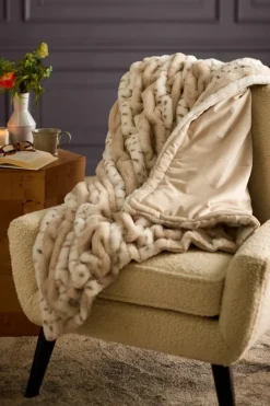 Soft Surroundings La Parisienne Faux Fur Throw- Bedding|Bedding Essentials